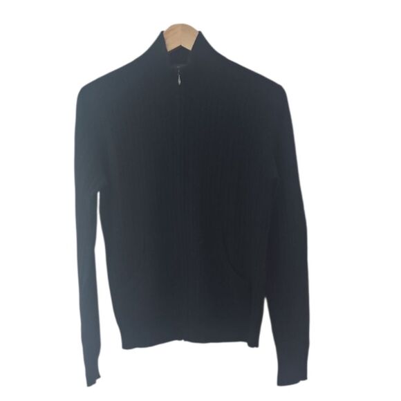 Lauren Ralph Lauren Vintage Wool Angora Cashmere Blend Sweater Zip Cardigan Sz M - Picture 1 of 13